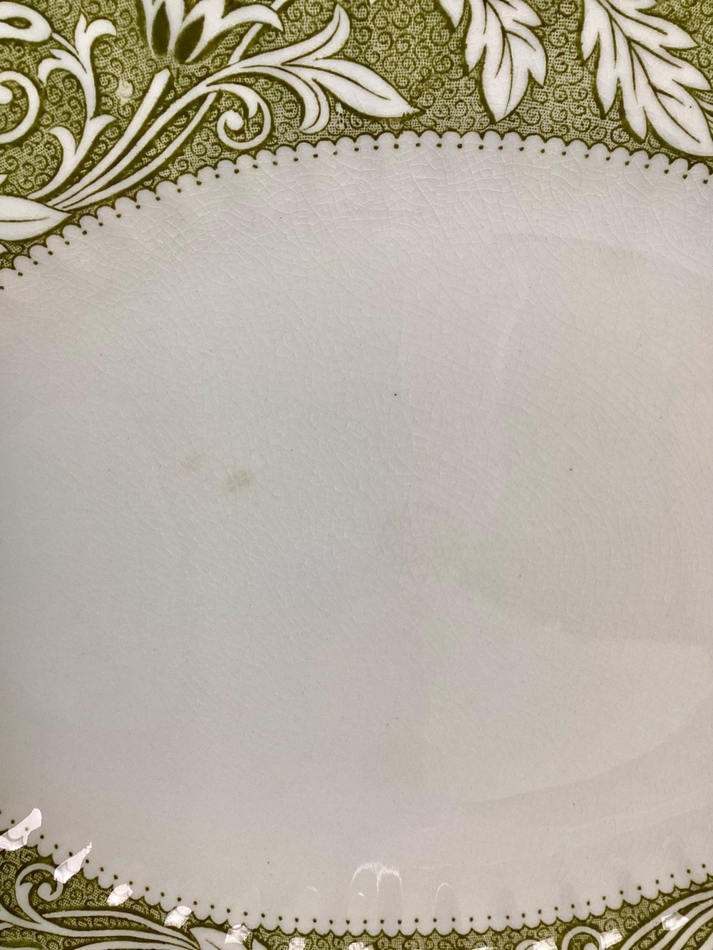 Vintage J. & G. Meakin Staffordshire Ironstone Platter Lucerne Green 1950s-1960s - Picture 3 of 7